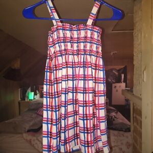 Hanna Anderson Girls Smocked Striped Cotton Dress